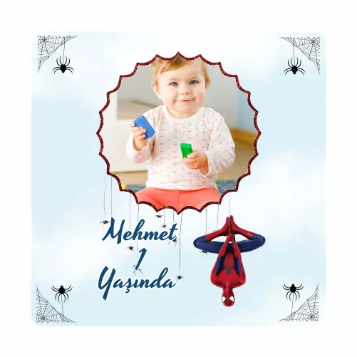 Örümcek Adam Temalı Doğum Günü Magneti